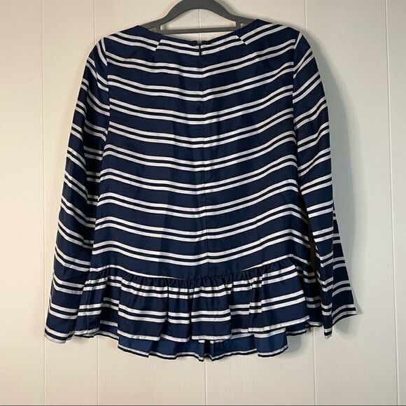Vineyard Vines Silk Striped Ruffle Hem Top - Picture 4 of 6
